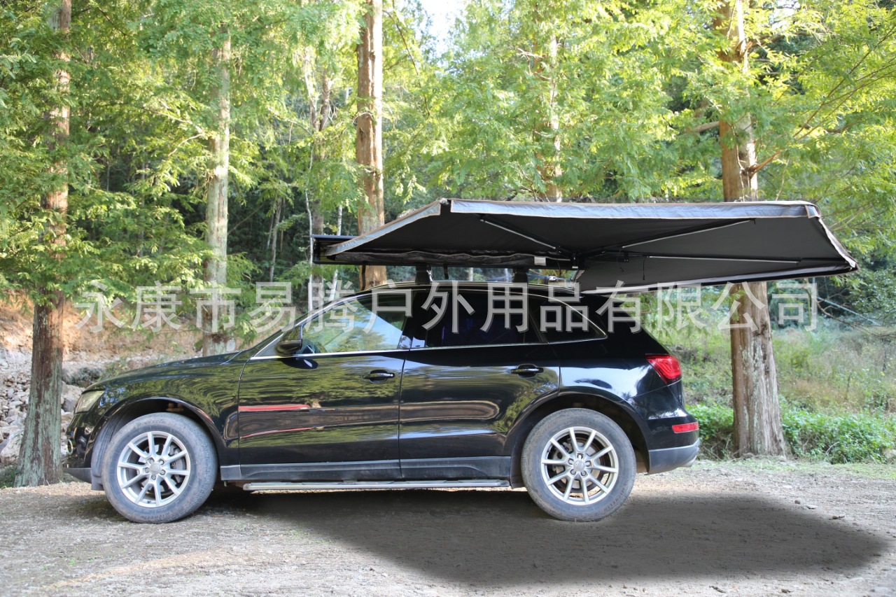 Car Side Canopy Aluminum Shell Suv Side Tent 270-Degree Quick-Open Sunshade Outdoor Camping Rainproof Sun Protection Car Tent