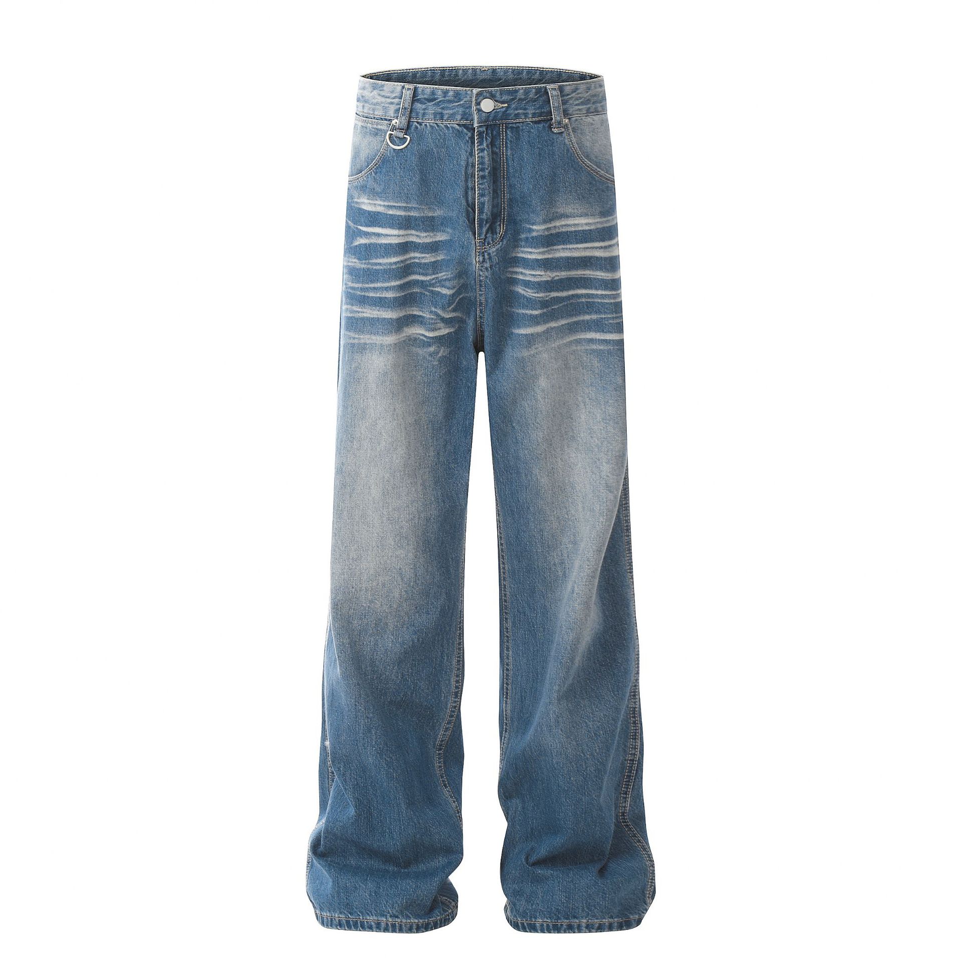 Jeans personalizados pantalones de comercio exterior transfronterizo para dibujar muestras personalizadas OEM fábrica de prendas de vestir prueba gratuita