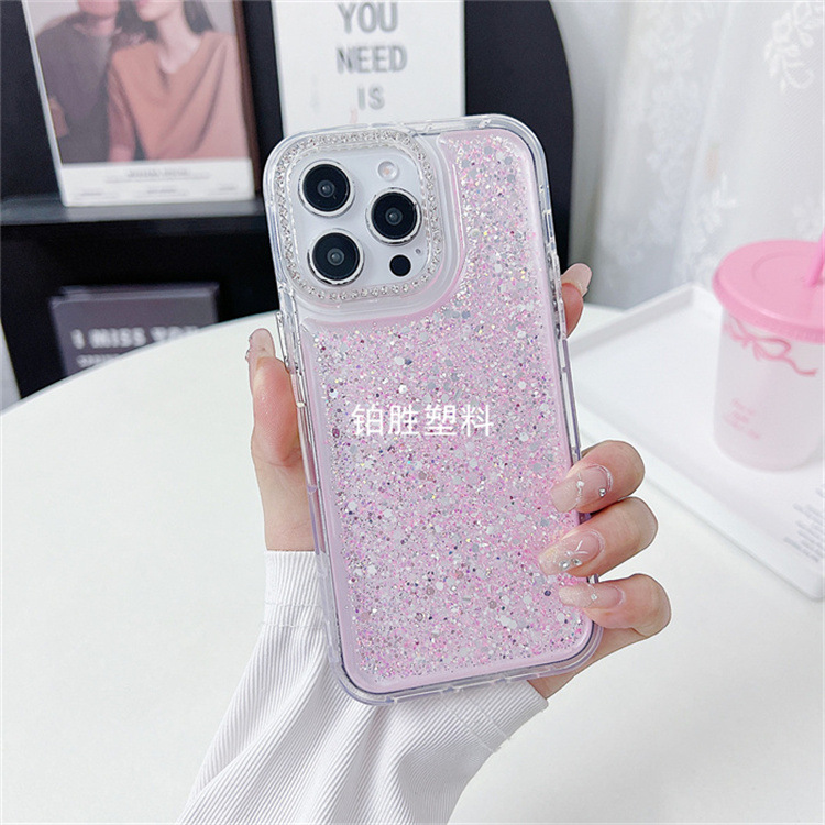 亚马逊适用于苹果IPhone 14新款闪粉14 Plus透明防摔14 Pro手机壳