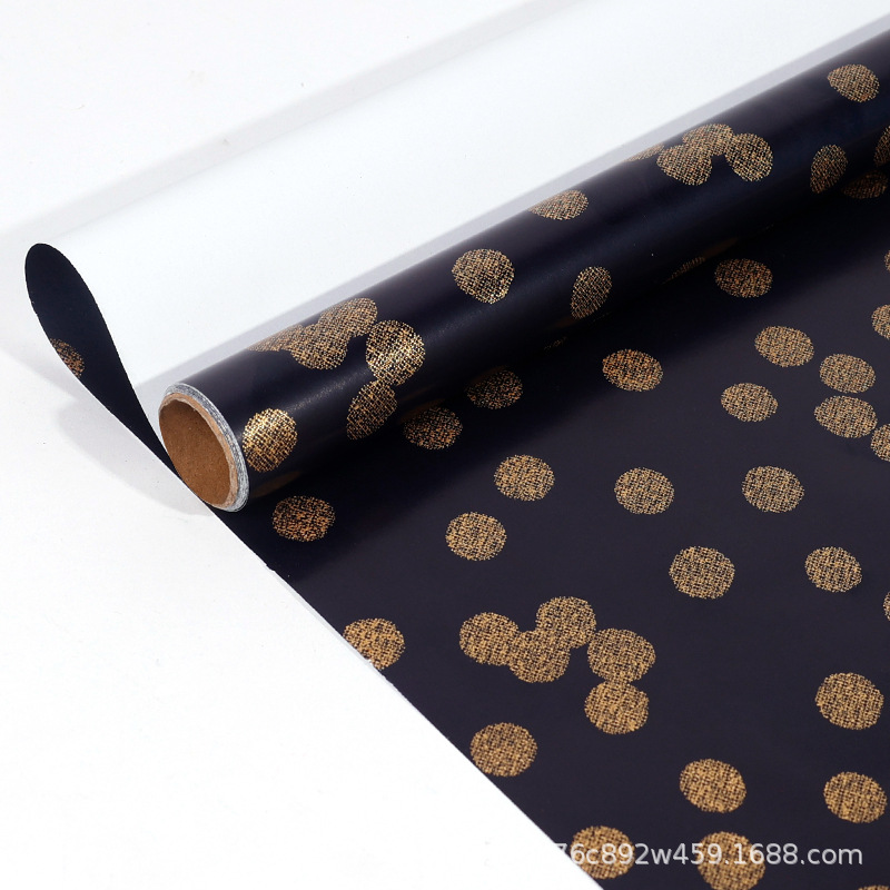 Amazon roll regalo de cumpleaños papel de embalaje globo puntos de oro artesanía diy regalo de alta calidad