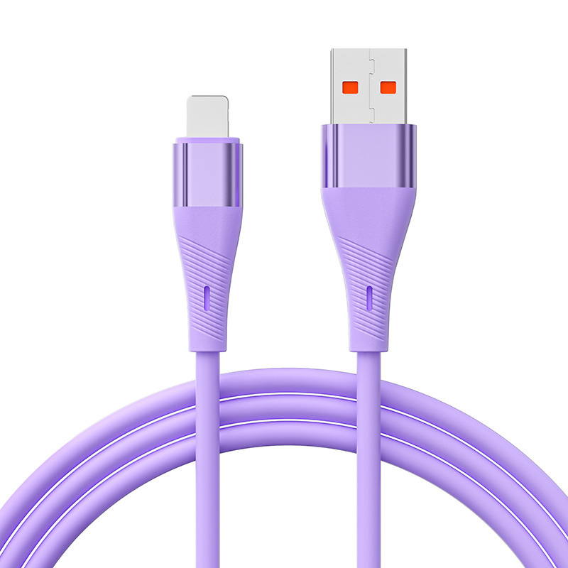 肌に優しい液体シリコーンデータケーブル 6A 超高速充電 Apple Huawei Android 携帯電話充電ケーブル 100 ワットに適しています|undefined
