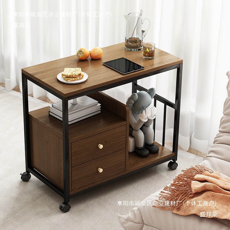 沙发茶桌几轻奢家用客厅移动现代边桌茶几出租屋侧边桌