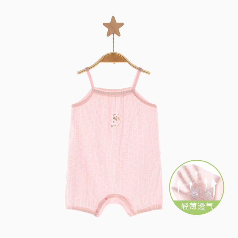 Ropa de bebé de una pieza, ropa de verano para recién nacidos, ropa de pedo delgada, chaleco para niños pequeños, camisola, ropa de verano para bebés para hombres y mujeres