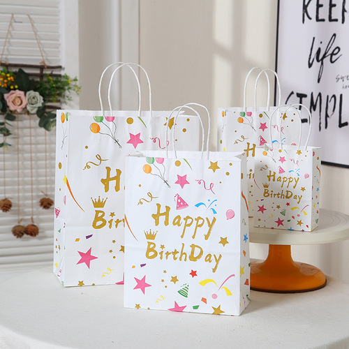 New Fashion Gift Bag, Instagram Inspired, Fresh and Cute Handbag with Cartoon Stars, Children's Birthday Gift Bag, Factory Wholesale