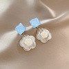 Tide, fashionable trend summer fresh earrings, simple and elegant design, internet celebrity, flowered