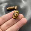 Retro -old Tibetan agate beads bucket, tiger teeth, three -eye color agate cylinder beads, batch