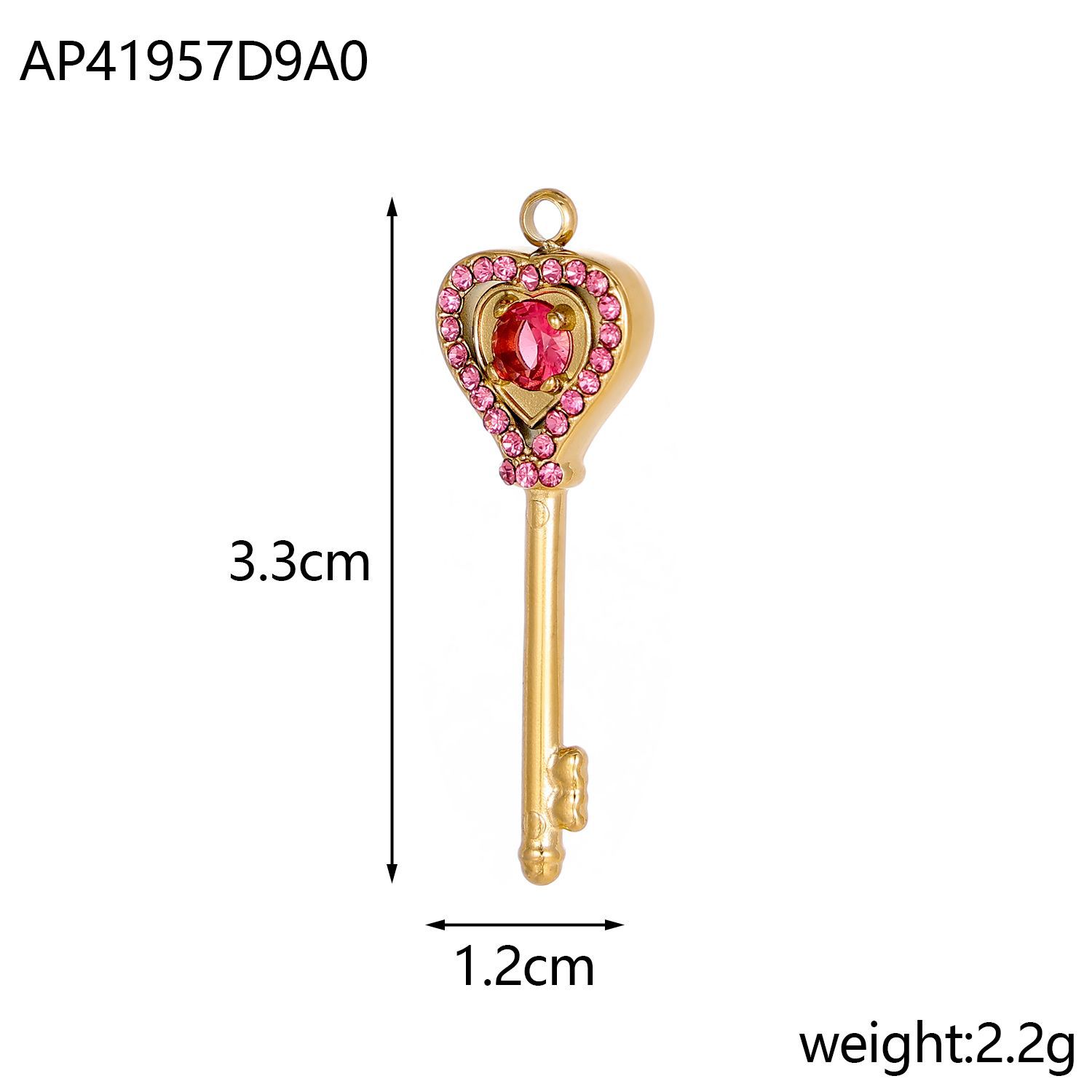 1g Weight Pendant Jewelry Making Type DIY Ornament Accessories Classification 1 Piece Quantity 304 Stainless Steel Material Key Pattern All Seasons Season Inlay Design Vacation, Classic Style Style 1 Piece 304 Stainless Steel Key Pendant 6
