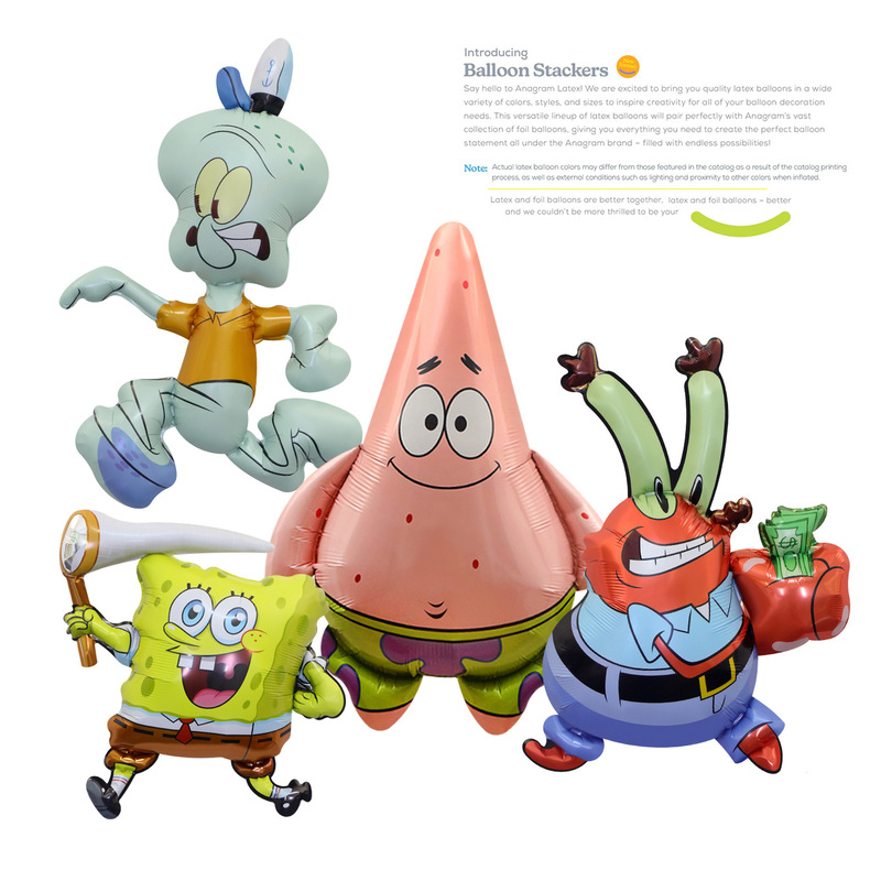 Birthday Party Decoration Photo Balloon Patrick Star Spongebob Patrick Star Mr. Krabs Squidward Cartoon Balloons