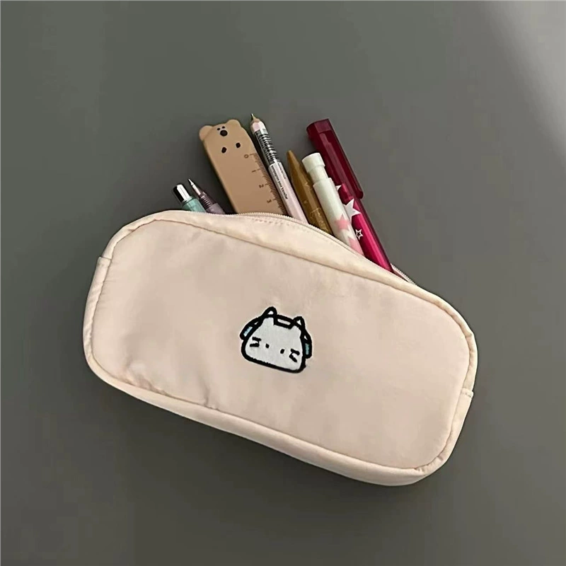 Новый пенал с кошачьей головой, простой, большой вместимости, высококачественный пенал для школьников, сумка для хранения канцелярских принадлежностей для школьников, женская