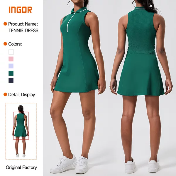 Cross-Border Tennis Skirt Fitness Running Short-Sleeved High-Waist Outdoor Badminton Golf Sports Skirt 48 Hours Delivery