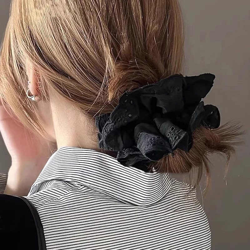 Anillo de cabello retrógrado francés de encaje de alto nivel con ornamentos de cabello huecos nicho universal princesa cabello de cuerda de cabello anillo de cabello