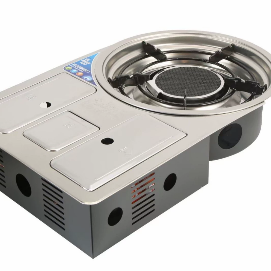 Плитa для горячего шпика с двойной бутылкой cassette stove с большой мощностью гриля барбекю пламени защита портативная газовая плита для горячего горшка инфракрасная
