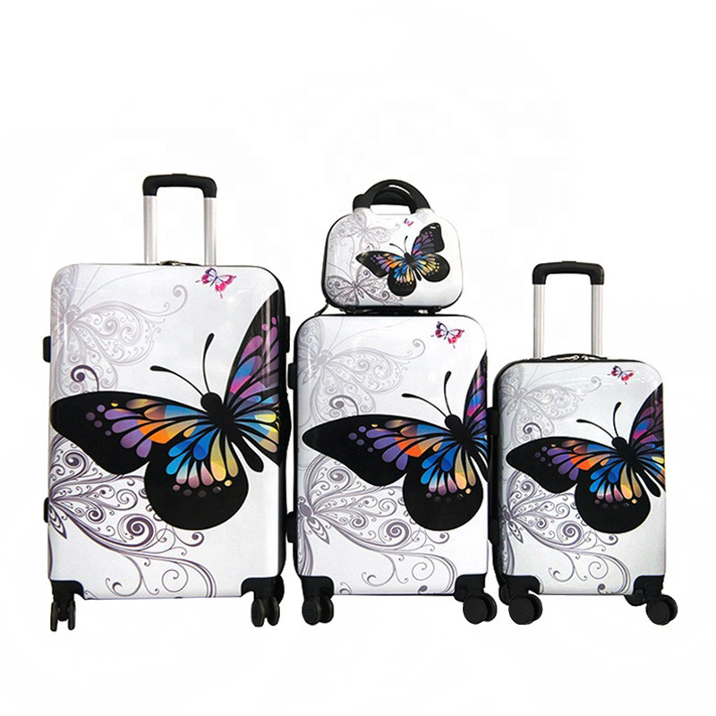Japanese and Korean New Cartoon Pattern Trolley Case Zebra Pattern Universal Wheel Luggage Student Suitcase Laptop