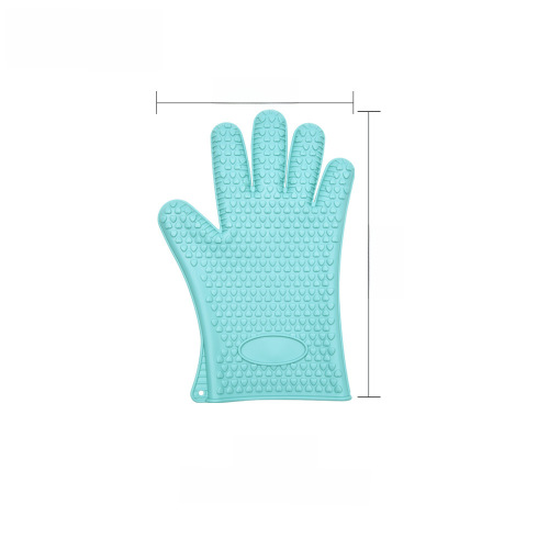 Heart-shaped silicone heat-resistant gloves, oven and microwave kitchen heat-resistant anti-slip gloves