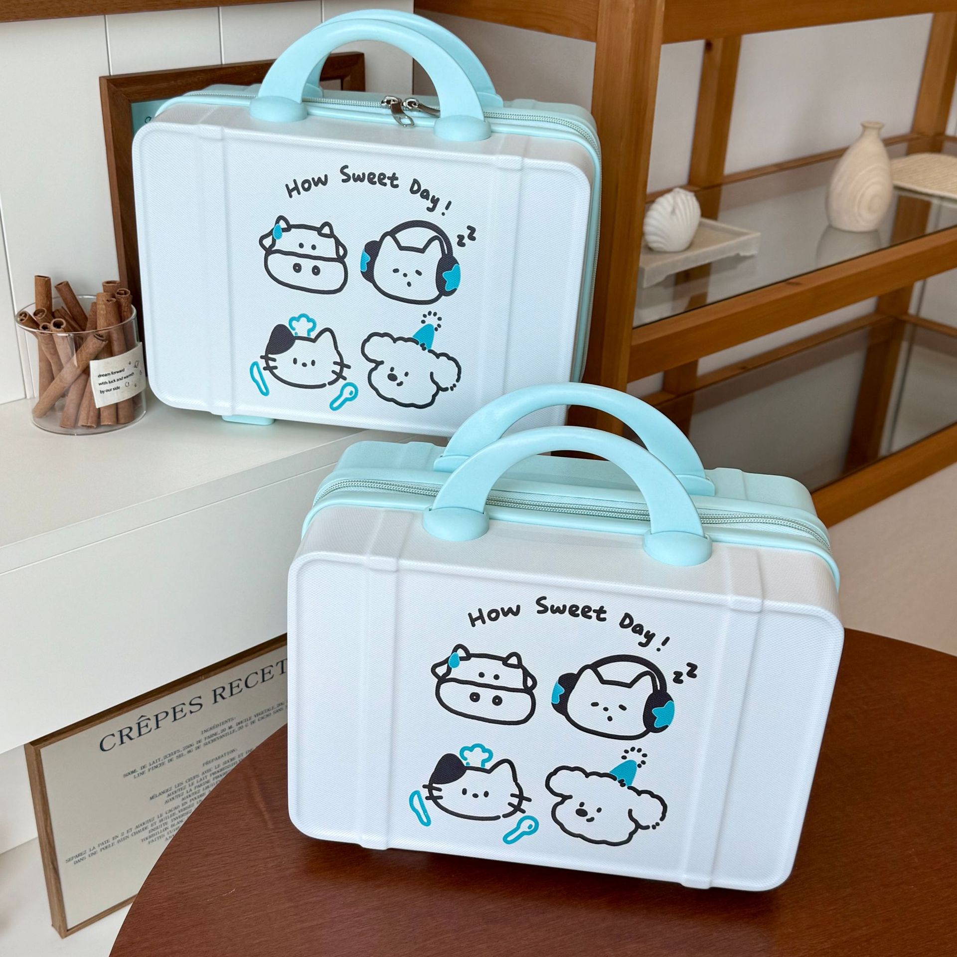 2025 nueva bolsa de maquillaje maleta de viaje de alto valor original maleta portátil de maquillaje de mano encantadora