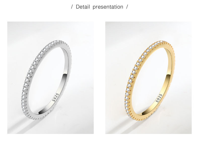 Rings Classification 18K Gold Plated White Gold Plated 925 Sterling Silver Zircon Geometric Rings
