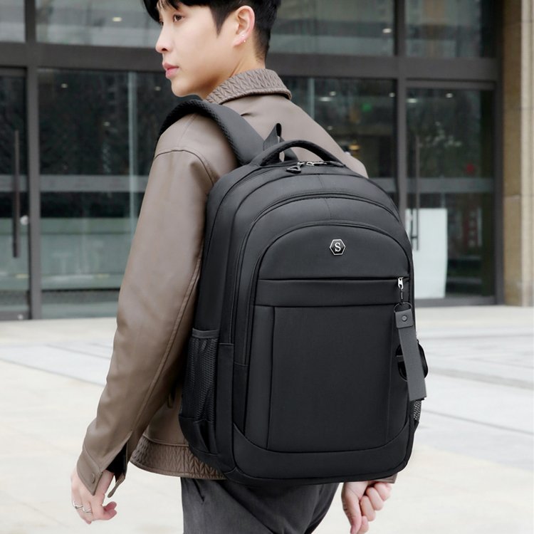 Nueva mochila de negocios para hombres, alta sensación, mochila de hombro simple, bolso de computadora de viaje duradero para estudiantes