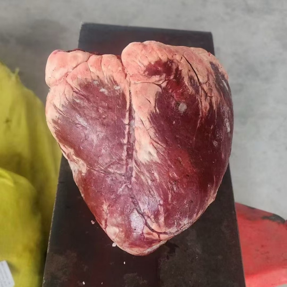 牛肉牛心去油牛心新鲜现宰黄牛牛杂冷冻商用清真牛心汉堡冰鲜商用