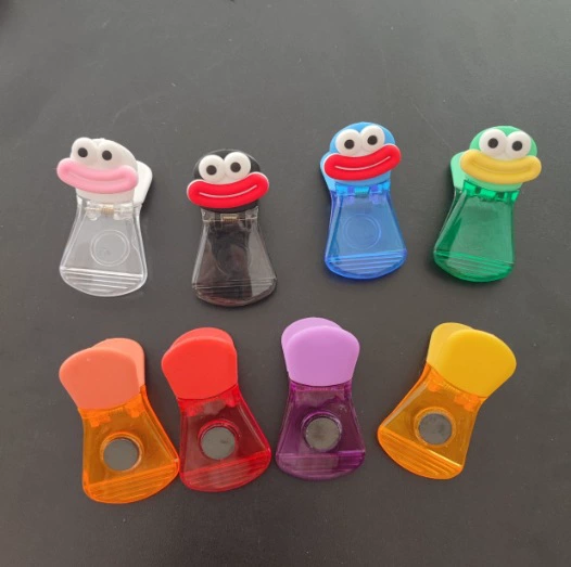 Бытовой красочный многофункциональный зажим для закусок, зажим-бабочка, магнитный зажим для холодильника, магнитный зажим, зажим для еды, зажим для заметок