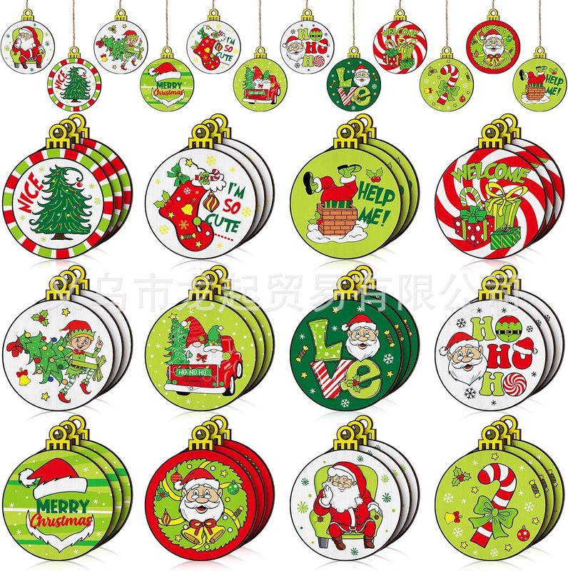 新しいクリスマス木製装飾品石灰緑クリスマスツリー装飾休日クリスマス装飾クリスマスツリー家庭装飾|undefined