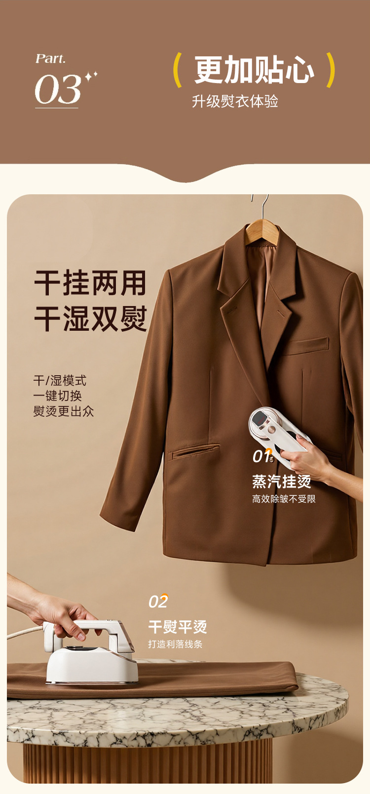 跨境家用手持电熨斗蒸汽挂烫机便携式熨烫机迷你小型旋转折叠熨斗