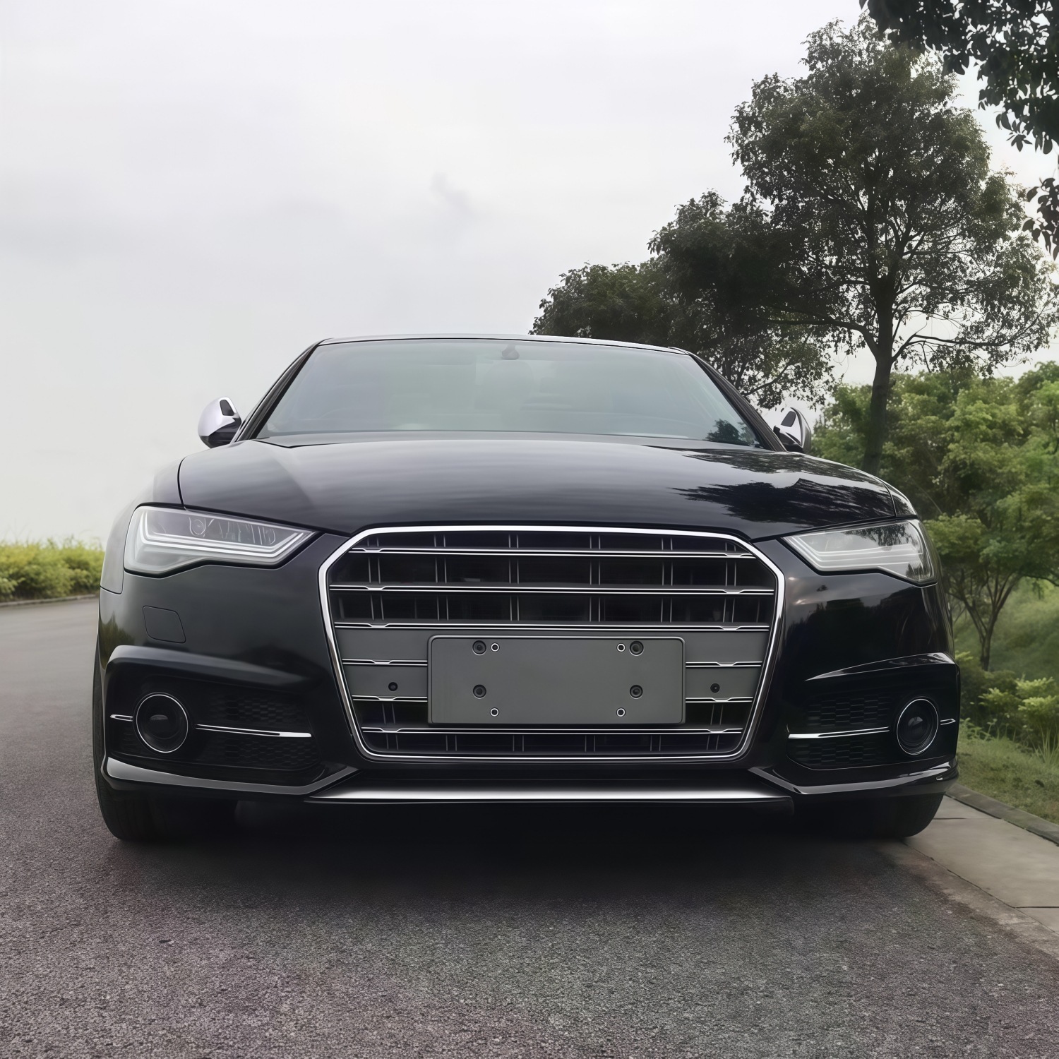 16-18 models suitable for Audi A6L color change and upgrade to S6 style front bumper, large front grille, and bumper