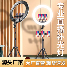 LED补光灯6寸10寸12寸18寸ringlight环形灯三色温可调无极调光