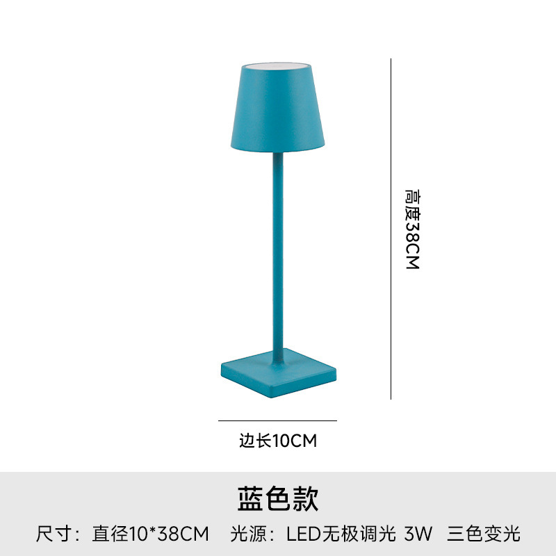 De aluminio recargable dormitorio noche táctil USB creativo luz de la noche simple sala de estar lámpara de mesa Amazon aprendizaje lámpara de mesa