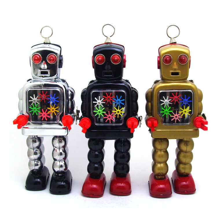 Ms436 Gear Robot Retro Nostalgic Toy Bar Coffee Shop Decoration Ornaments Tin Toys Wholesale