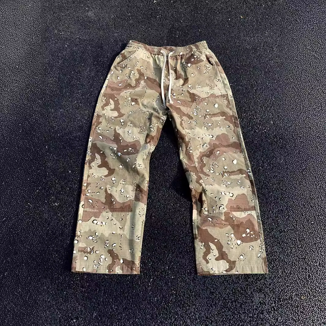 Песочные камуфляжные функциональные штаны с боковыми вставками Cleanfit прямые свободные рабочие штаны с плотной стиркой для старой logging