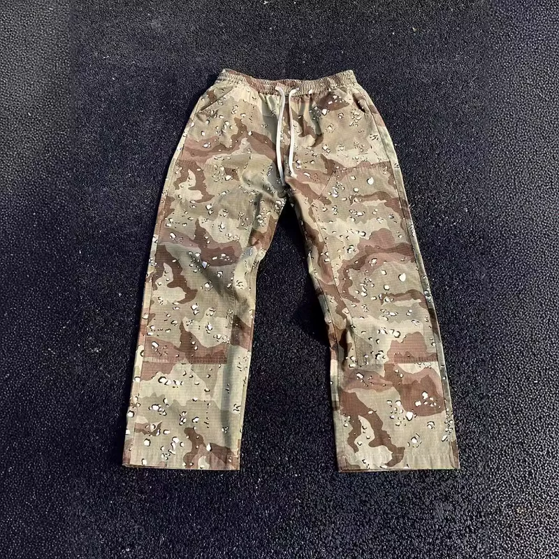 Песочные камуфляжные функциональные штаны с боковыми вставками Cleanfit прямые свободные рабочие штаны с плотной стиркой для старой logging