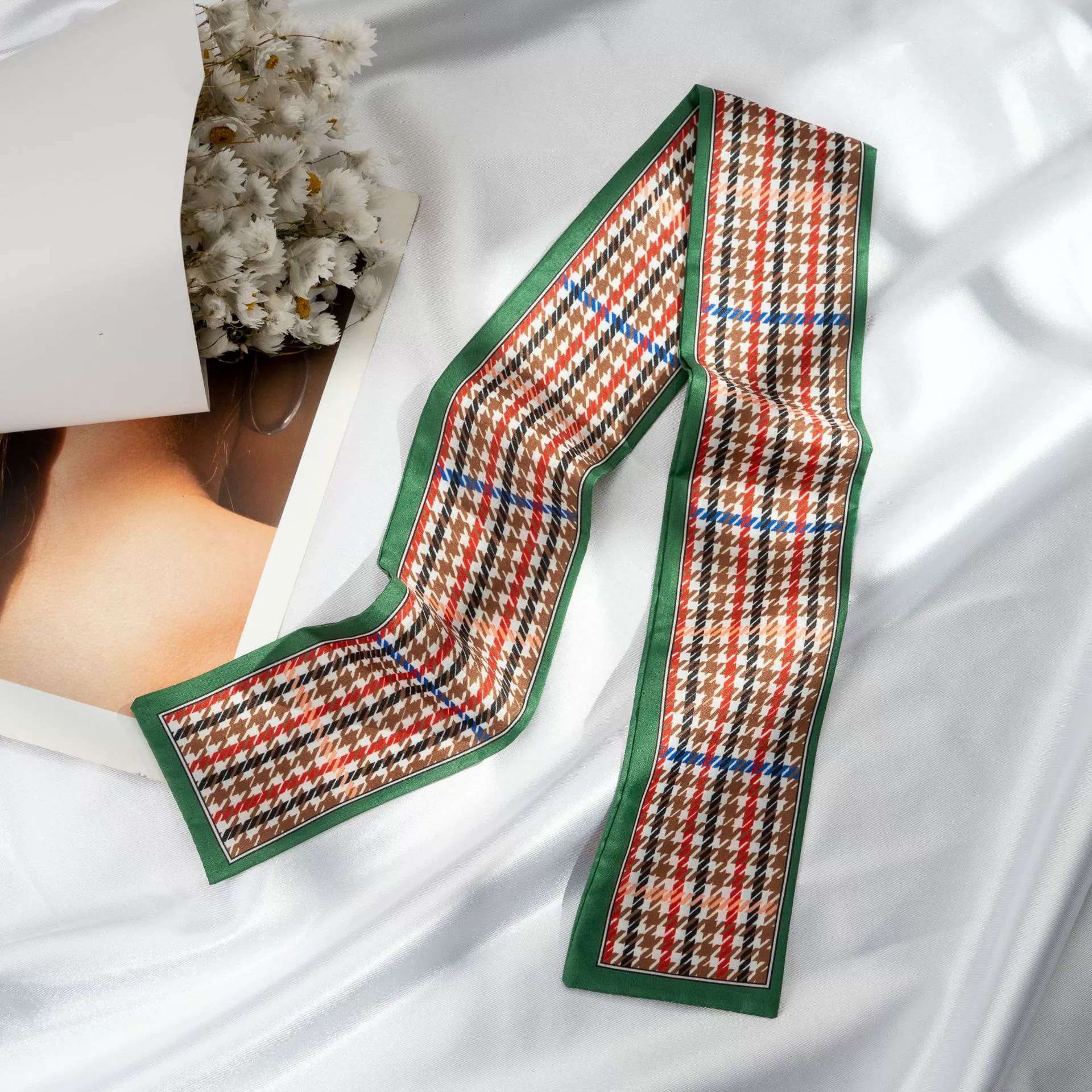 Silk Scarf Hairband (Suhang) long streamer 89×3.8 cm, lightweight gift box option
