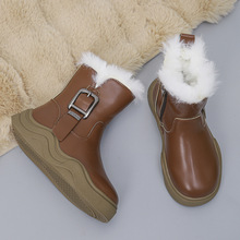 冬季新款雪地靴儿童靴子加绒加厚中大童棉鞋女童冬靴棉靴现货