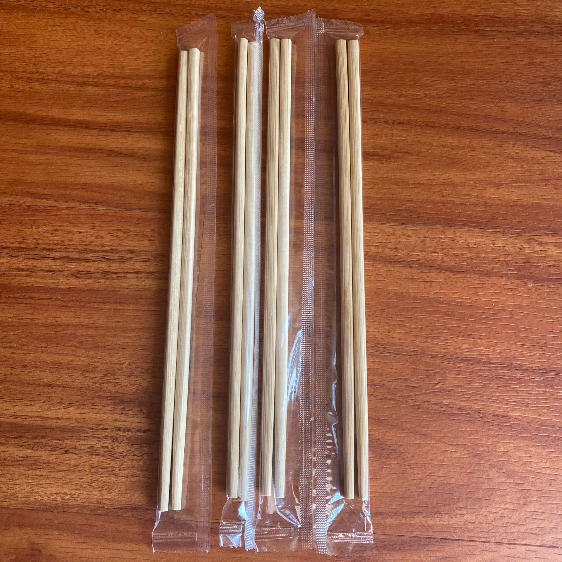 厂家批发一次性碳色竹筷子四件套24*5.3餐具外卖竹筷OPP独立包源