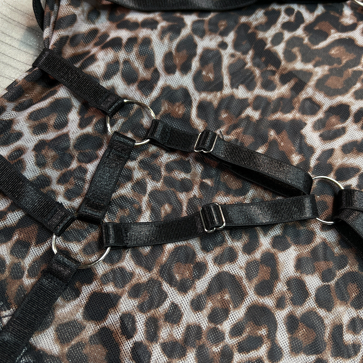 CHILLGIO Frauen Leopard Sexy Strappy Bodys Sommer Bodycon Kombination Catsuits Mode Retro Einteilige Enge Print Strampler – Detail 9