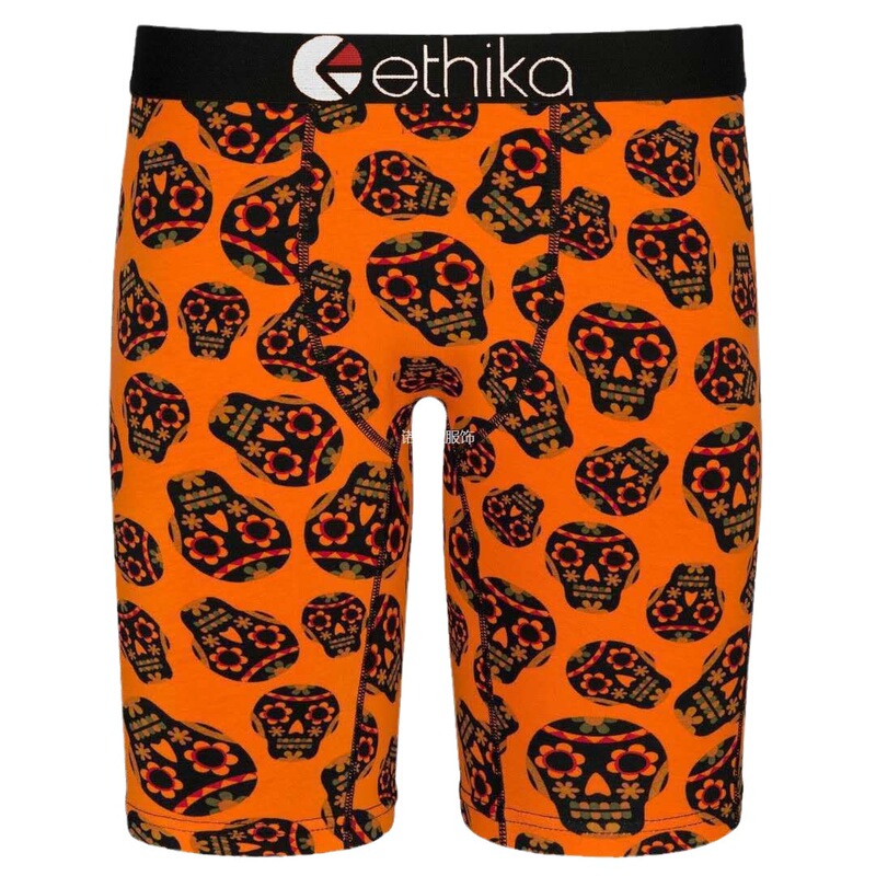 N7362 cross-border breathable Men's underwear 3DET printed sports breathable et Ice Silk tight boxer briefs