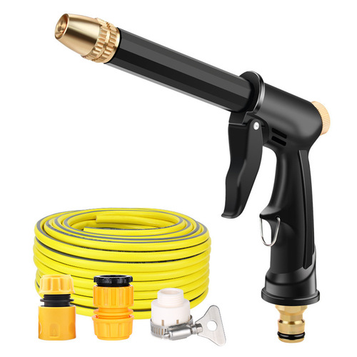 Factory direct sales home car dual-purpose high-pressure car wash water gun water pipe hose telescopic garden cleaning watering nozzle set
