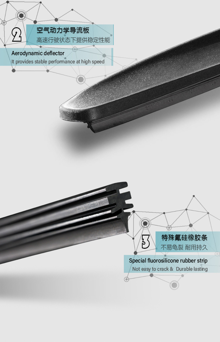 Meitu Wiper Blades Silent Boneless Wiper Blades for Toyota 18-22 Models 8Th Generation Camry Manufacturer Oem