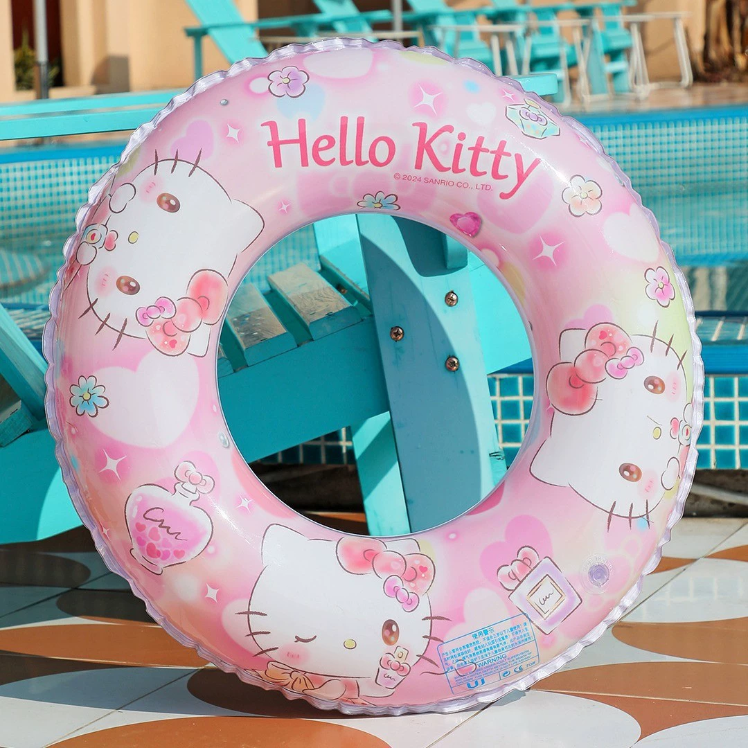 Sanrio, genuine nail sequins, children's inflatable swimming ring PVC, increased thickness