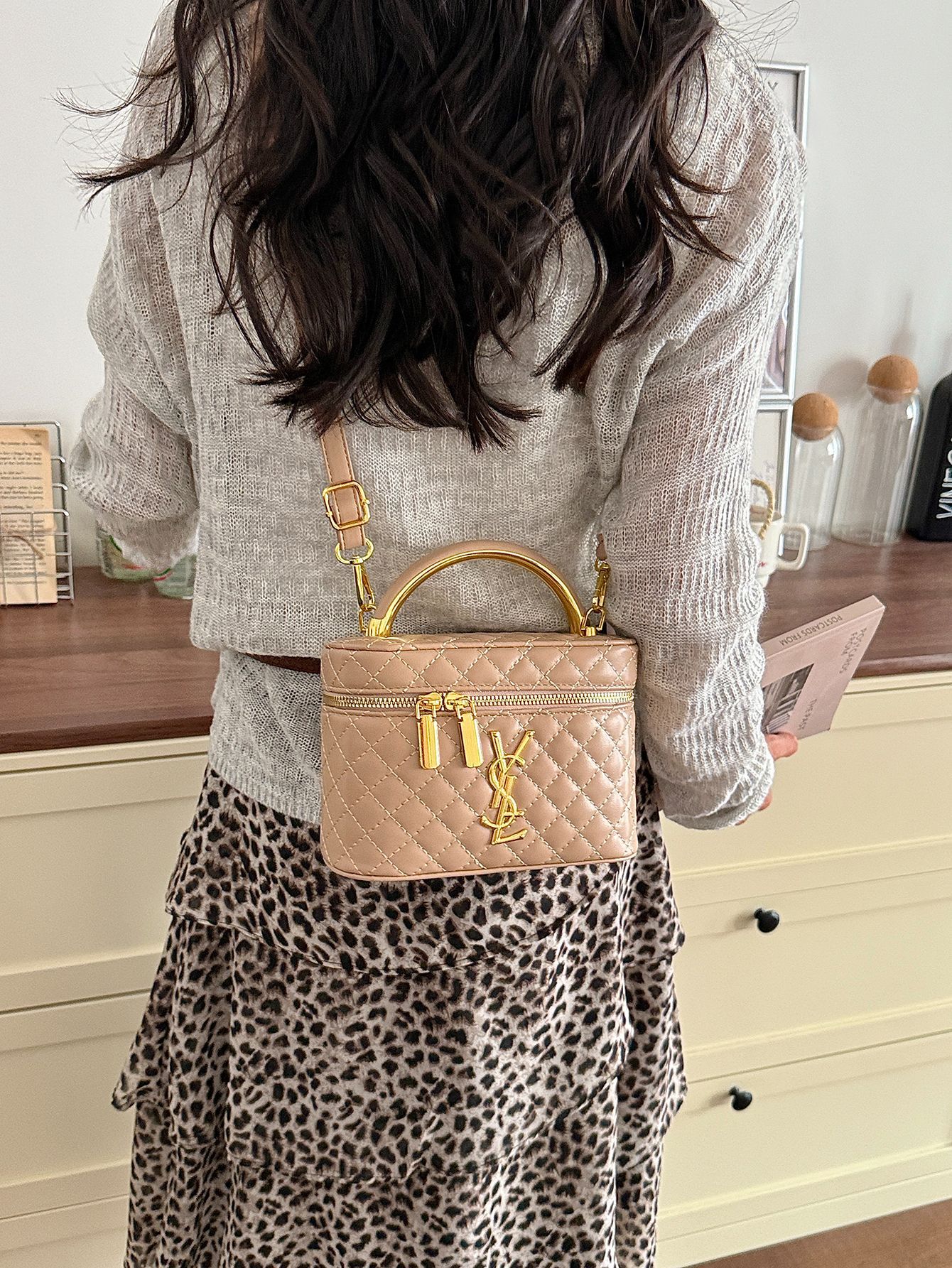 Luz de lujo lingue poplar bosque bolso de mano nicho diseño de moda universal simple de alto nivel bolso de mochila