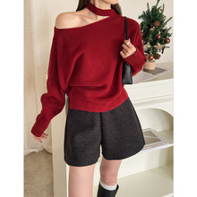 �����¿���ƸйҲ�б��¶��������ɫ������֯ë����֯����61216