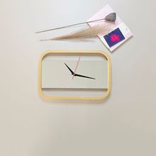 北欧网红镜面挂钟酒店镜子时钟静音钟表创意轻奢装饰镜家用挂墙镜