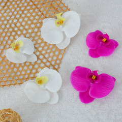 Butterfly Orchid Simulated Flower Gift 3D Printed Gelatin Silk Head Decoration Bath Mat Elegant Wedding