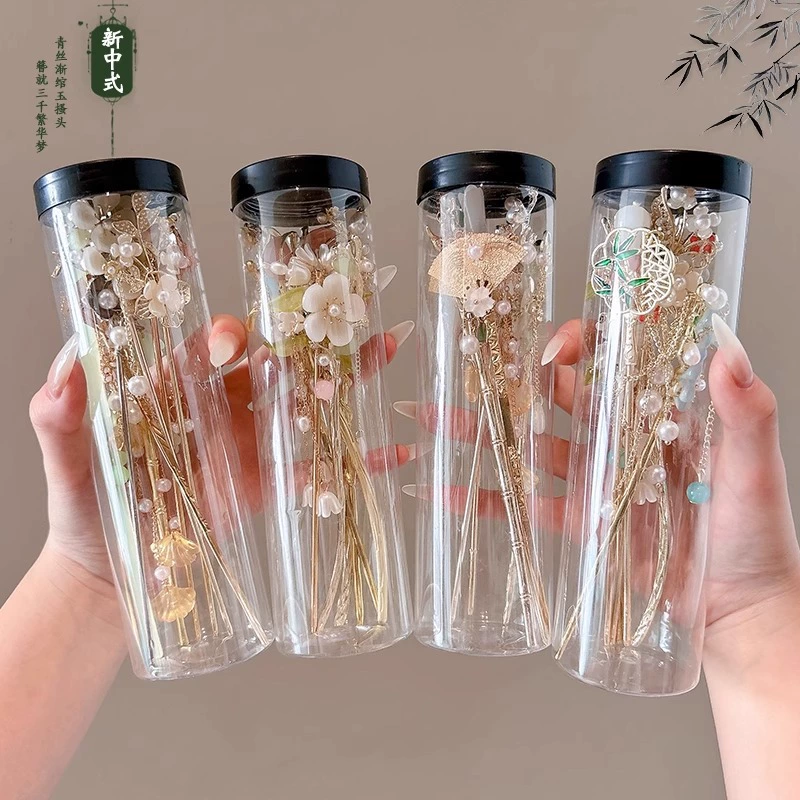 Китайская застежка для волос с кисточками, универсальная Hanfu, зажим для волос, цветочная, стиль высокого качества, яркий запоминающийся стиль