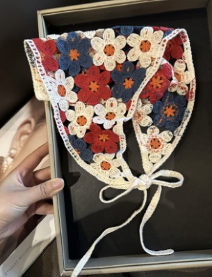 Dopamina transfronteriza Daisy toallas triangulares de punto caliente viaje dulce encantador pañuelo de estilo mujer