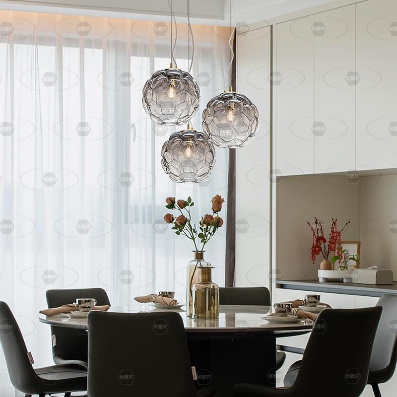 Zhongshan Factory Minimalist Zhongshan Factory Direct Sales Post-Modern Modern Minimalist Designer Glass Bedside Small Chandelier Light