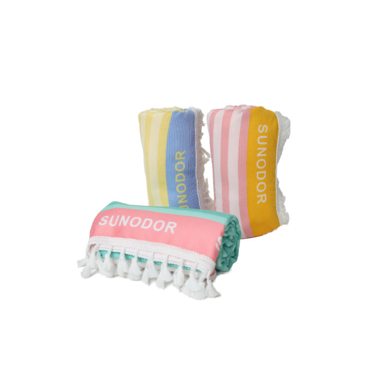 Source Factory Customized Sand Free Anti-Sand Non-Stick Sand Quick-Drying Lightweight Microfiber Polyester Beach Towel