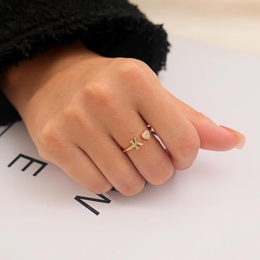 All Seasons Season Wholesale Jewelry Vacation Classic Style Heart Shape Copper Zircon Inlay Open Rings
