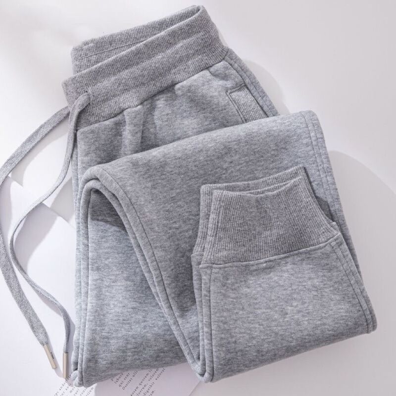 100% Pure Cotton Casual Pants Sports Pants Men Solid Color Casual Loose Jogger Sweatpants Unisex Long Pants Trendy Men