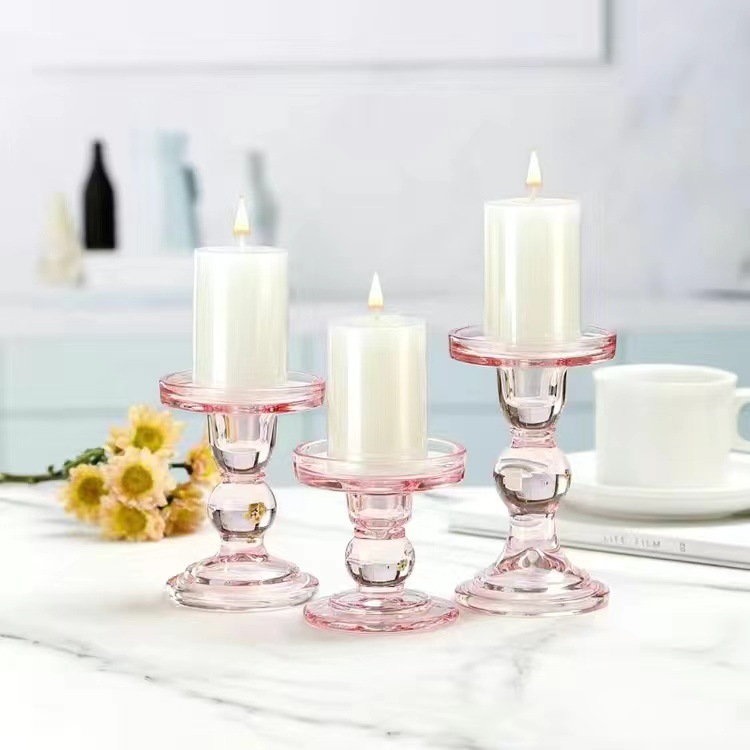 Mesa de lujo ligera con candelabro de vidrio, base de bandeja de cera de incienso, decoración de alto nivel, candelabro de fragancia ligera de lujo